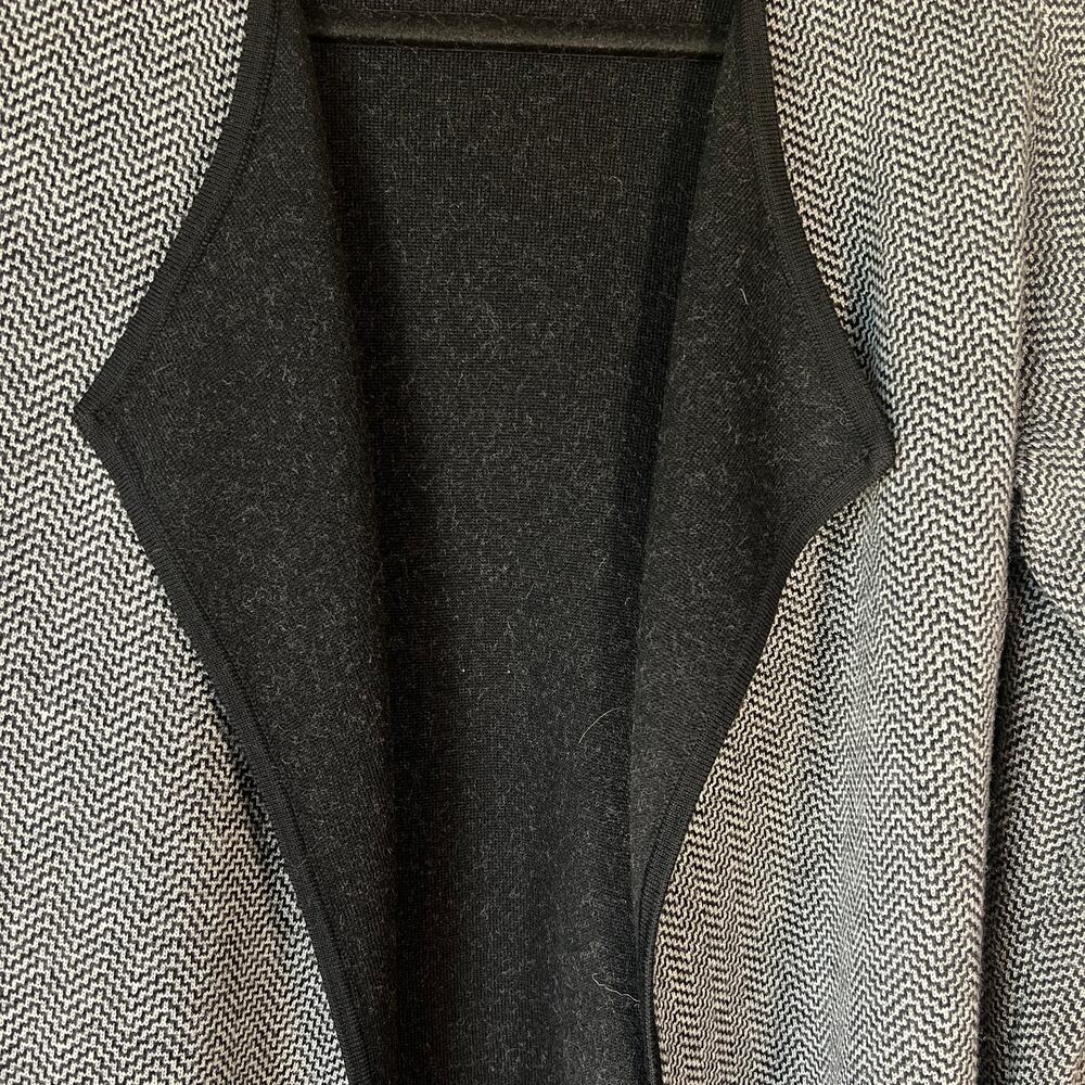 Talbots Drape Front Open Sweater Jacket Chevron M… - image 3